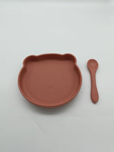 Load image into Gallery viewer, Children's plate Bear with Spoon - Silicone