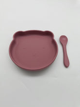 Load image into Gallery viewer, Children's plate Bear with Spoon - Silicone