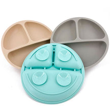 Load image into Gallery viewer, Children's plate 3 pieces with cutlery - Silicone
