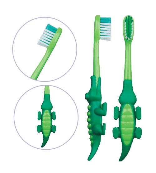 Tandborste Barn - Krokodil 3+ (2-pack)