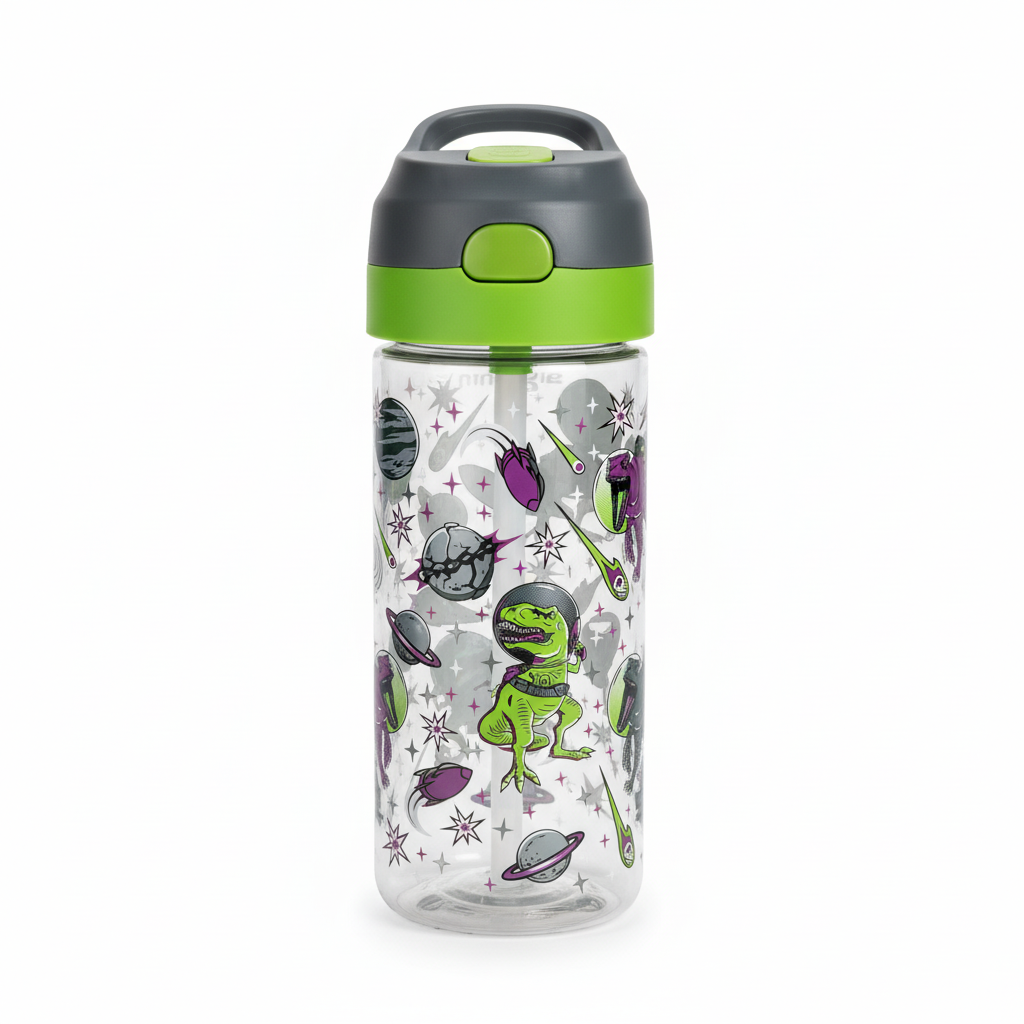 Water Bottle Kids - Patterned Dino