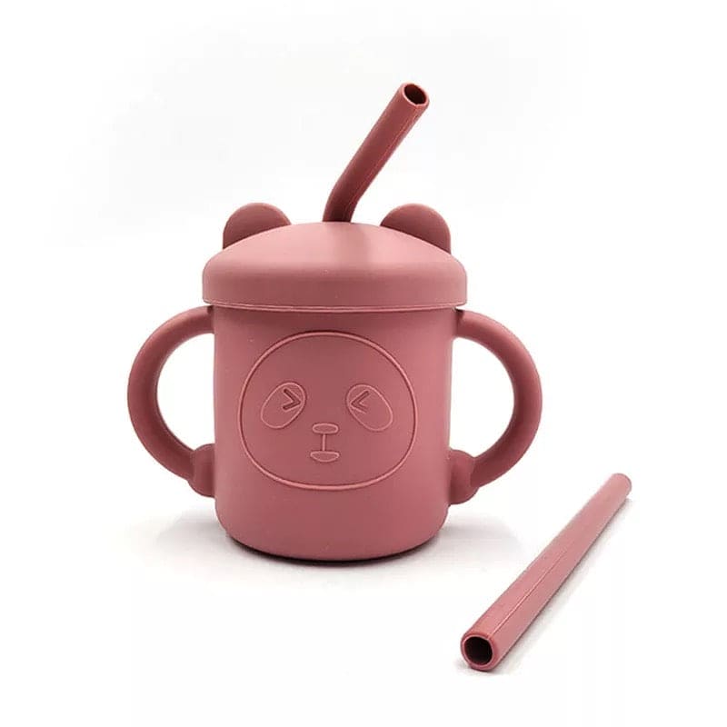 Barna krús með strái - Silicone